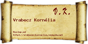 Vrabecz Kornélia névjegykártya